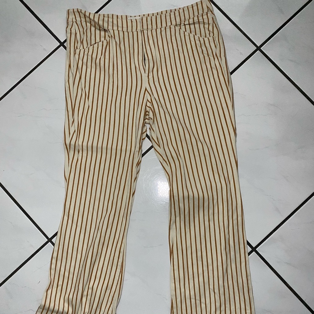 Anthropologie wide leg stripped pants